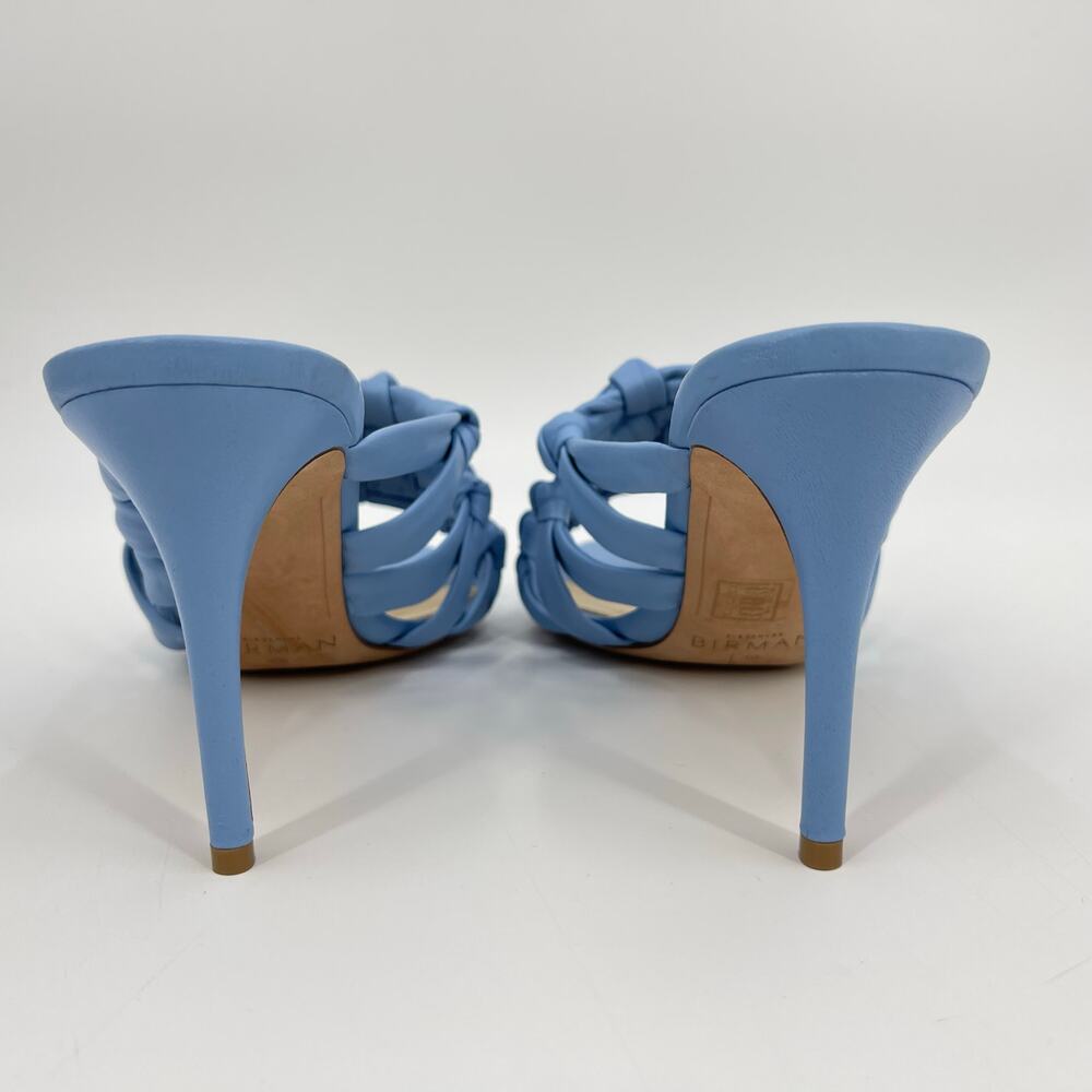 Alexandre Birman | Solange Intreccio 85 Blue Woven Leather Mules 40 / US 10 - Picture 7 of 16